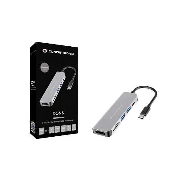 Conceptronic HUB usbC 6 en 1  Adaptador