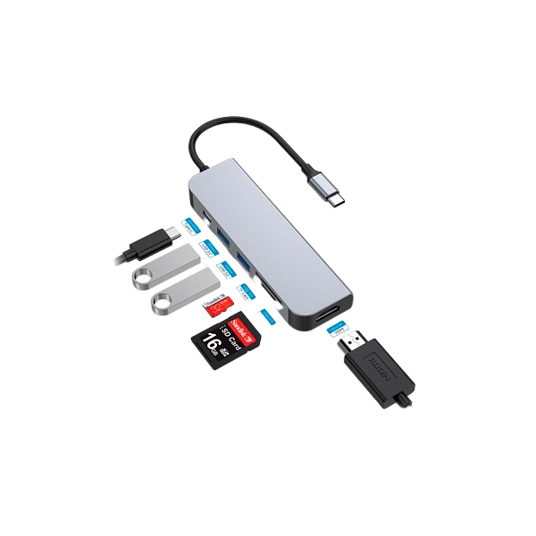 Conceptronic HUB usbC 6 en 1  Adaptador