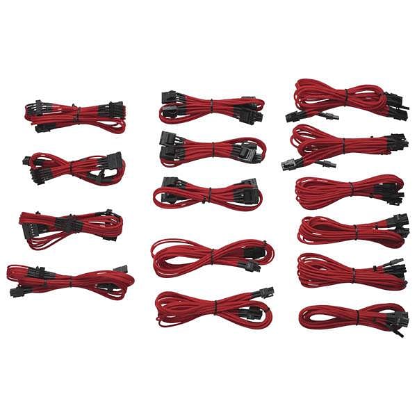 Corsair kit DC mallado rojo  Cable alimentación