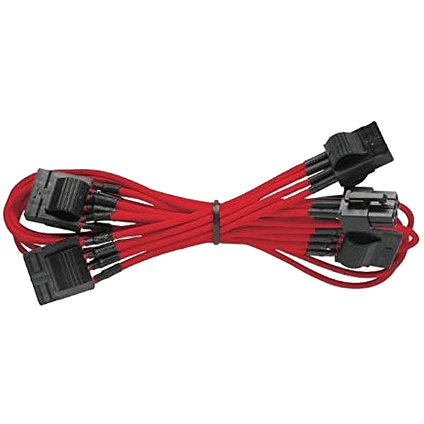 Corsair kit DC mallado rojo  Cable alimentación