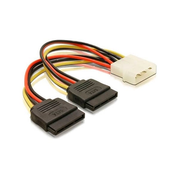 Delock Adaptador 1 Molex a 2 SATA 01m  Adaptador