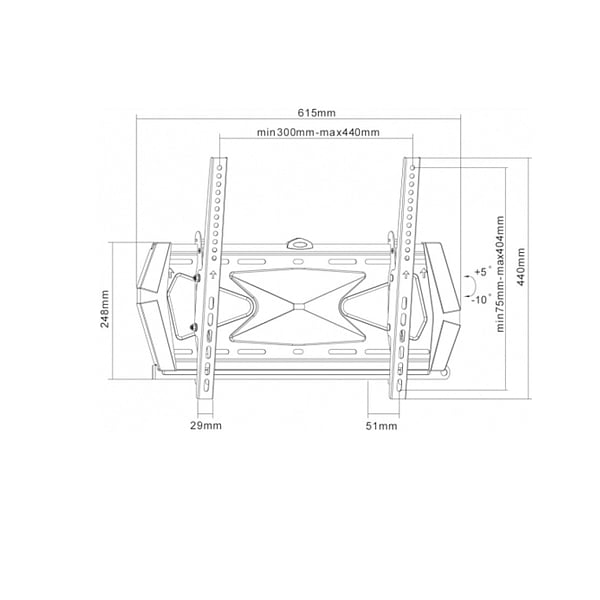 Equip 650312 Inclinable  40Kg 32 55  VESA 400  Soporte TV