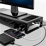 Iggual Base Monitor  4x USB 30  Carga Inalámbrica  Soporte Monitor