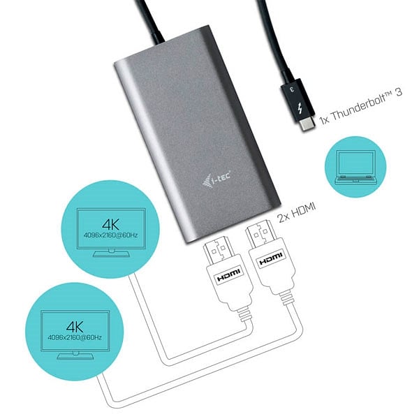 ITec Thunderbolt 3 a Dual HDMI  Adaptador