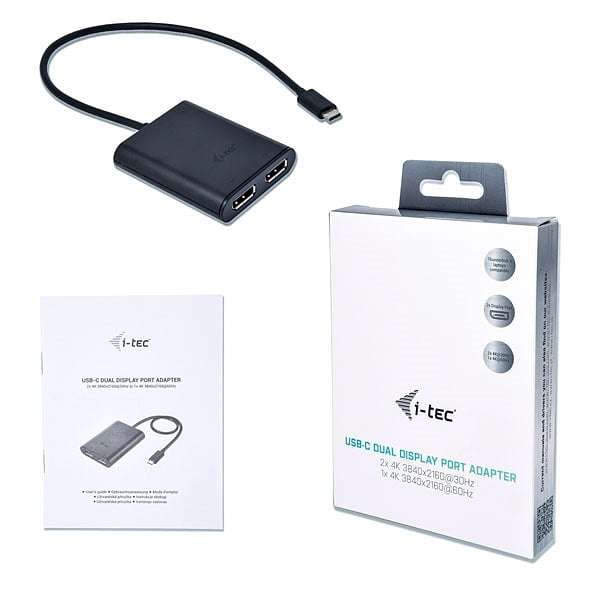 ITec USBC a 2 x Display Port 4K  Adaptador
