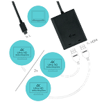 ITec USBC a 2 HDMI 4K  Adaptador