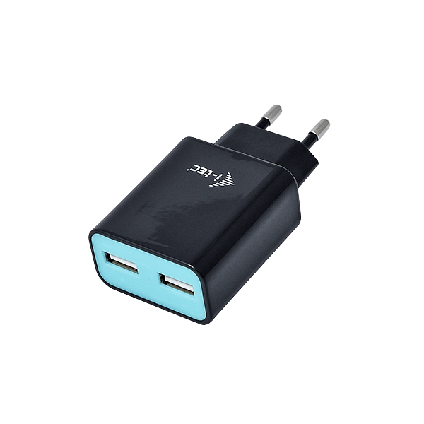 ITec USB Power Charger 2 Ports Negra  Adaptador