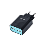 ITec USB Power Charger 2 Ports Negra  Adaptador