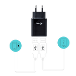 ITec USB Power Charger 2 Ports Negra  Adaptador