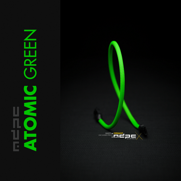 MDPCX Verde Atómico UV 1m  Funda de cable SATA