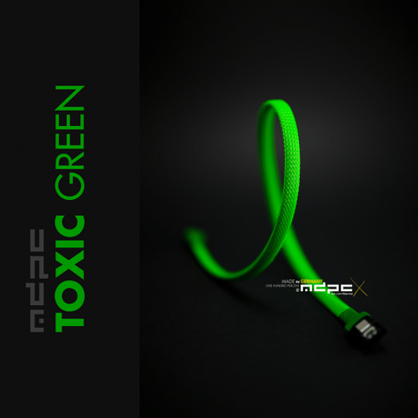 MDPCX Verde Tóxico 1m  Funda de cable SATA