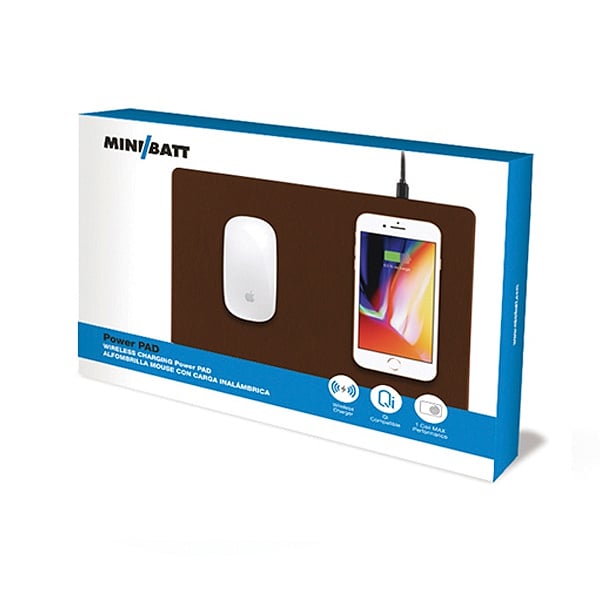Minibatt alfombrilla con carga inalambrica negro  Cargador