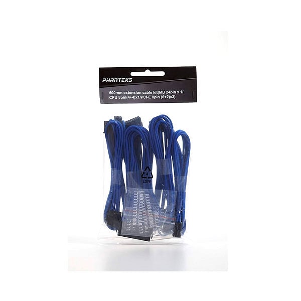 Phanteks KIT cableado 50cm azul  Cables