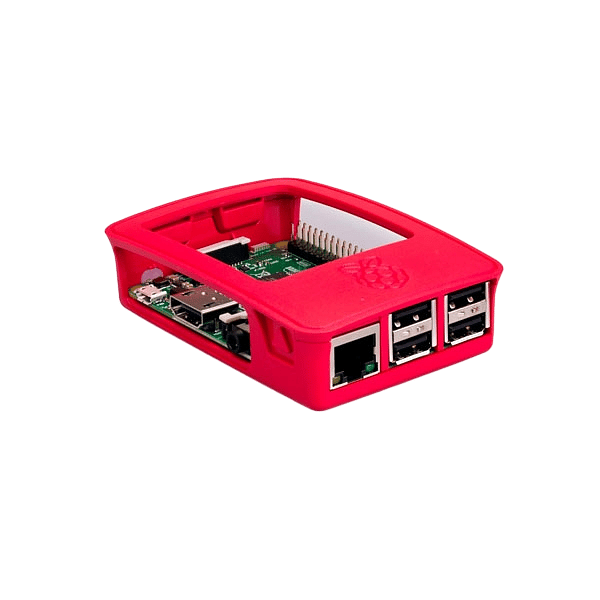 Caja RASPBERRY PI 3 B Blanca y Roja  Accesorio