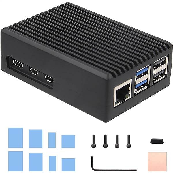 Caja aluminio para Raspberry Pi 5 pasivo  Disipador