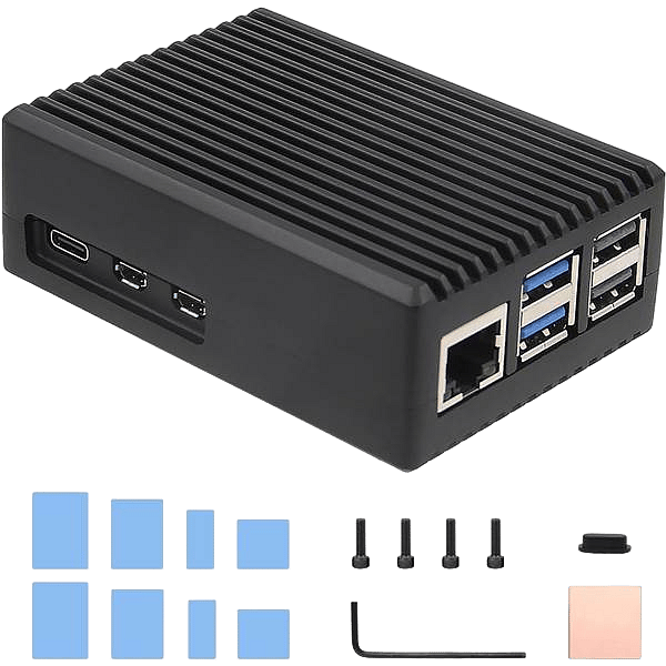 Caja aluminio para Raspberry Pi 5 pasivo  Disipador