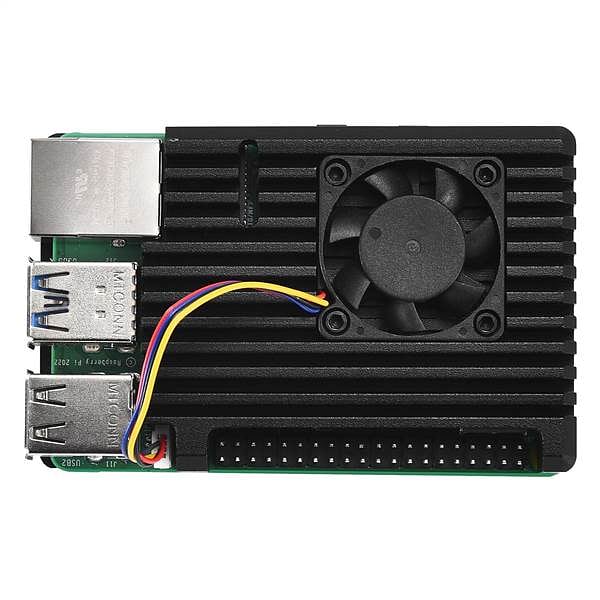 Caja aluminio para Raspberry Pi 5 ventilador  Disipador