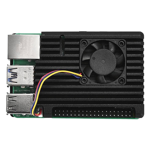 Caja aluminio para Raspberry Pi 5 ventilador  Disipador