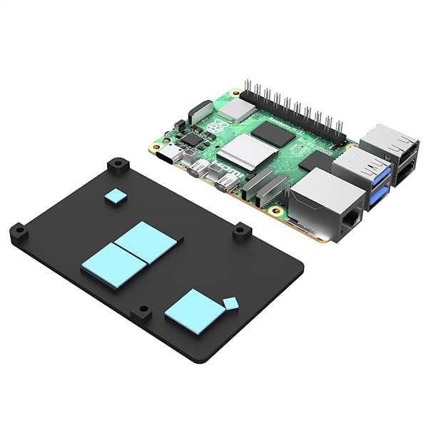 Caja aluminio para Raspberry Pi 5 ventilador  Disipador