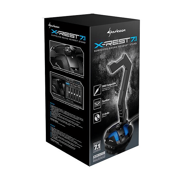 Sharkoon XRest 71 negro  Spoporte auricular