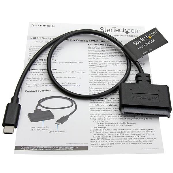 StarTechcom USB C a SATA  Adaptador