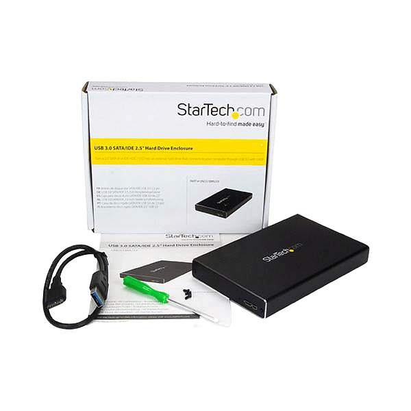 StarTechcom USB 30 Universal 25in SATA or IDE HDDSSD Enc