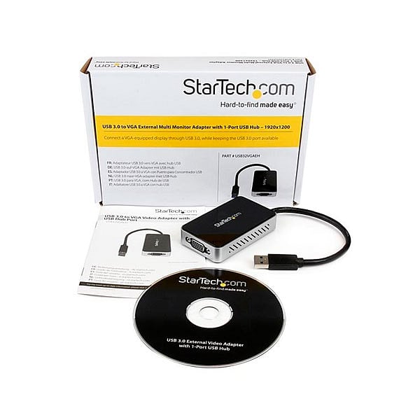 StarTechcom Adaptador de Vídeo Externo USB 30 a VGA con Hu