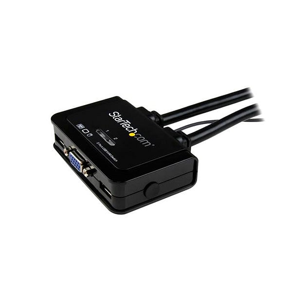 StarTechcom Switch Conmutador KVM de Cable con 2 Puertos VG