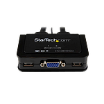 StarTechcom Switch Conmutador KVM de Cable con 2 Puertos VG