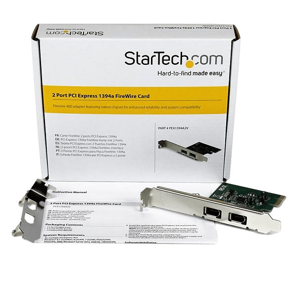 StarTechcom 2 puertos Firewire 400 PCIE  Adaptador