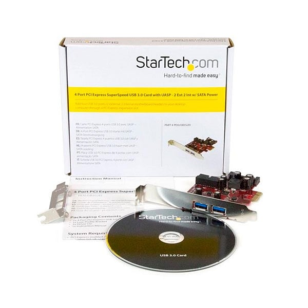 StarTechcom PCIE 4 X USB 30  Adaptador