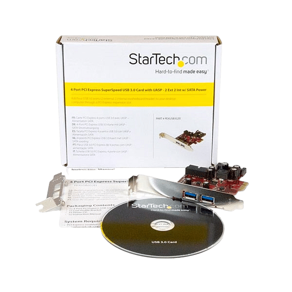 StarTechcom PCIE 4 X USB 30  Adaptador