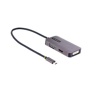 StarTechcom Adaptador de Vídeo USBC HDMIVGADVI 4K 60Hz Aluminio