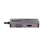 StarTechcom Adaptador de Vídeo USBC HDMIVGADVI 4K 60Hz Aluminio