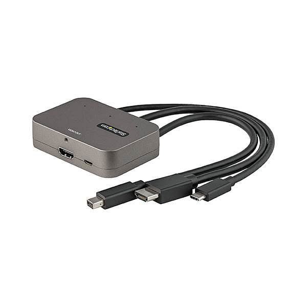 StarTechcom Adaptador Mini DisplayPort USBC o HDMI a HDMI 4K 60Hz HDR