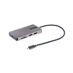 StarTechcom Adaptador Multipuertos USBC a 2x HDMI PD 100W Hub USB Red