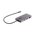 StarTechcom Adaptador Multipuertos USBC a 2x HDMI PD 100W Hub USB Red