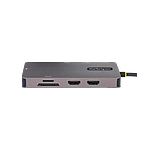 StarTechcom Adaptador Multipuertos USBC a 2x HDMI PD 100W Hub USB Red