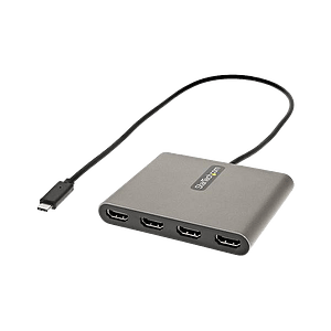 StarTechcom Adaptador USBC a 4x HDMI  USB Tipo C a 4 Monitores  1080p