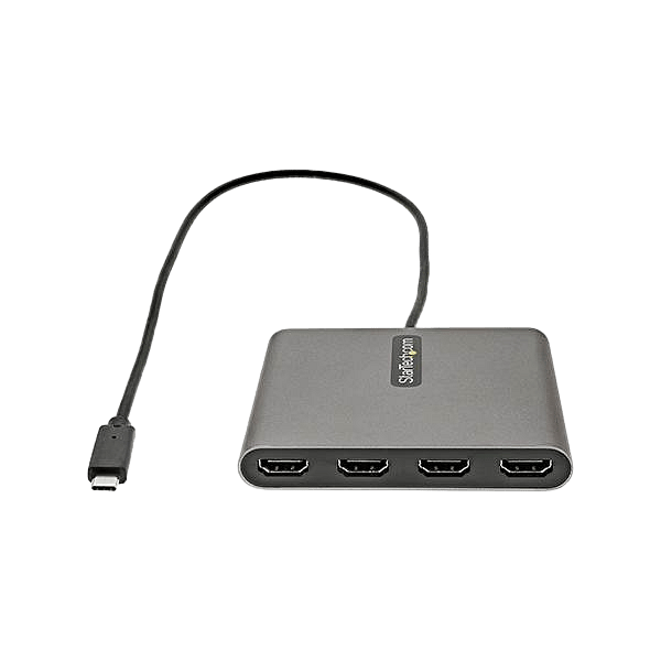 StarTechcom Adaptador USBC a 4x HDMI  USB Tipo C a 4 Monitores  1080p