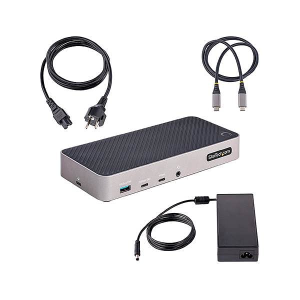 StarTechcom Docking Station de 3 Monitores 4K  Hub 5x USB  PD de 100W
