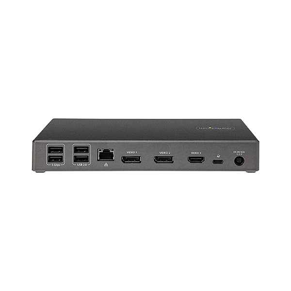 StarTechcom Docking Station USB C de 3 Monitores  USB Tipo C  PD 100W