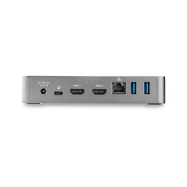 StarTechcom Docking Station USBC de 2 Puertos HDMI con PD de 65W