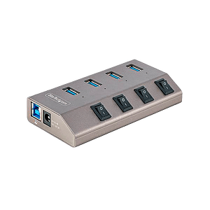 StarTechcom Hub Concentrador USBC de 4 Puertos con Interruptores
