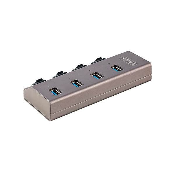 StarTechcom Hub Concentrador USBC de 4 Puertos con Interruptores