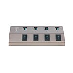 StarTechcom Hub Concentrador USBC de 4 Puertos con Interruptores