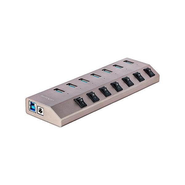 StarTechcom Hub Concentrador USBC de 7 Puertos con Interruptores