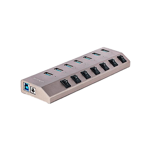 StarTechcom Hub Concentrador USBC de 7 Puertos con Interruptores