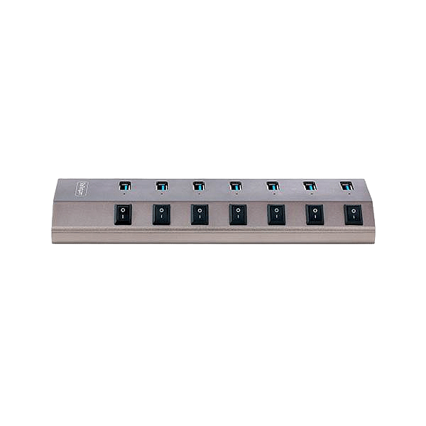 StarTechcom Hub Concentrador USBC de 7 Puertos con Interruptores