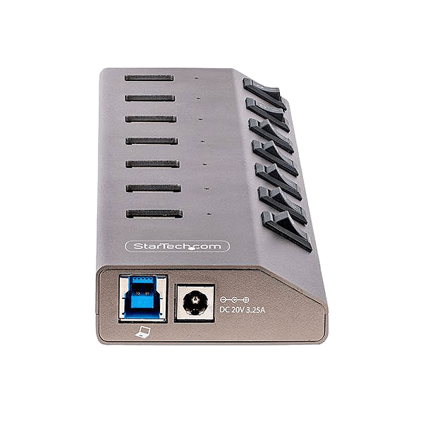StarTechcom Hub Concentrador USBC de 7 Puertos con Interruptores